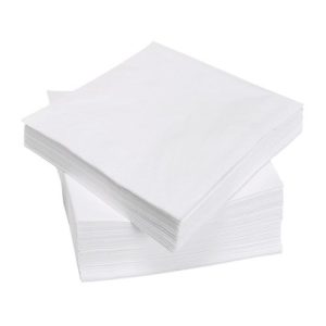 Servett, papper, 40x40cm, vit