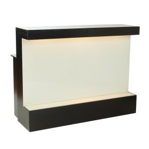 Bardisk svart m. vit front 150cm upplyst
