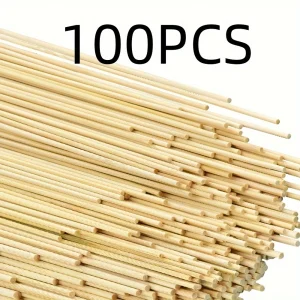 100 st 30cm*2mm hållbara bambupinnar, 11,81*0,08 tum tjocka