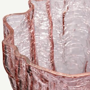 Crackle vas rosa 175mm