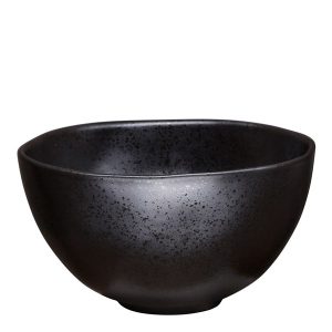 Mist svart skål  15cm. stengods